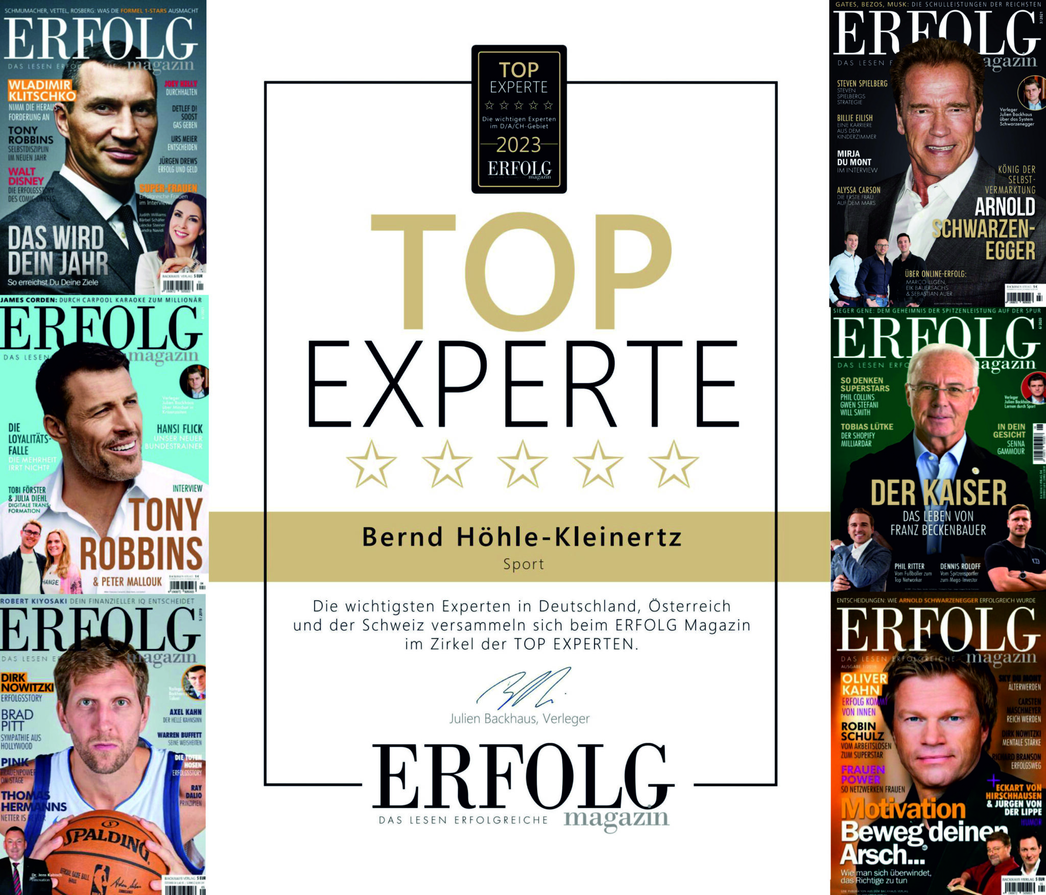 ERFOLG Magazin Cover und Top Experte Auszeichnung für Bernd Höhle