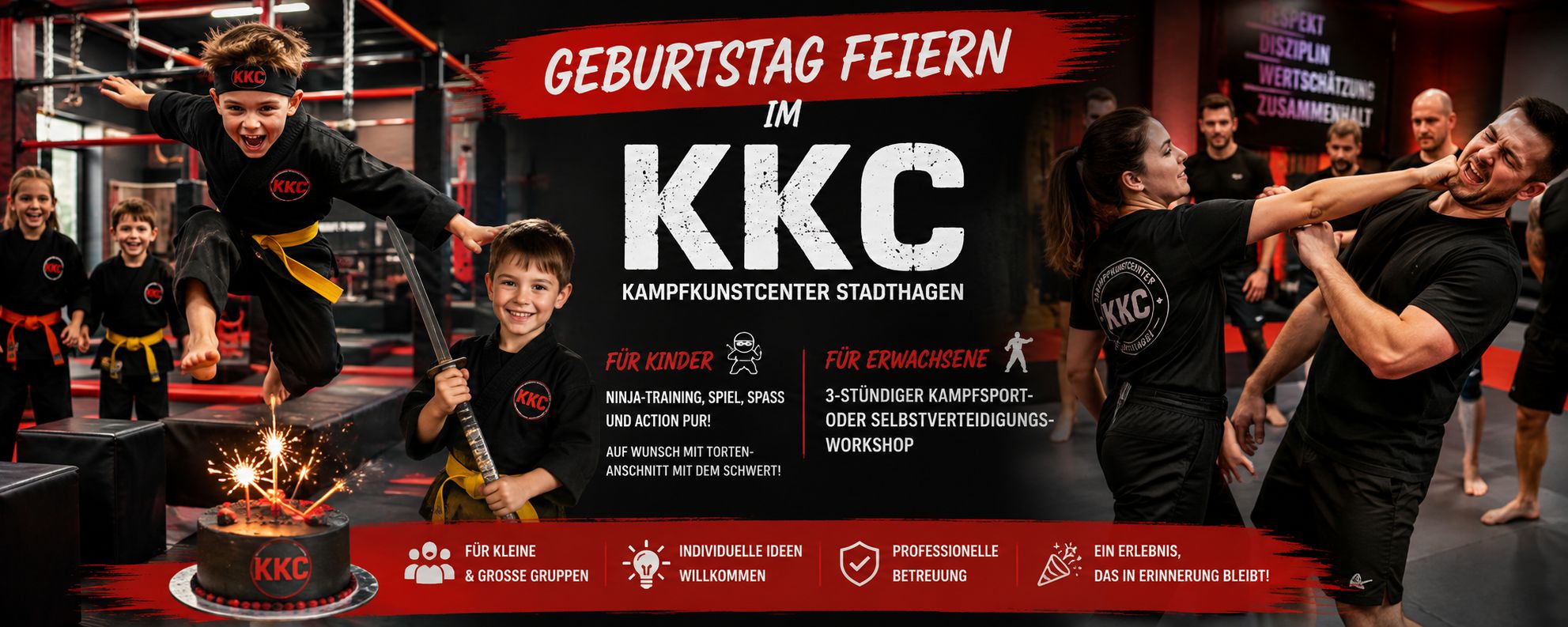 Geburtstag feiern im Kampfkunst-Center Golden Dragon Stadthagen